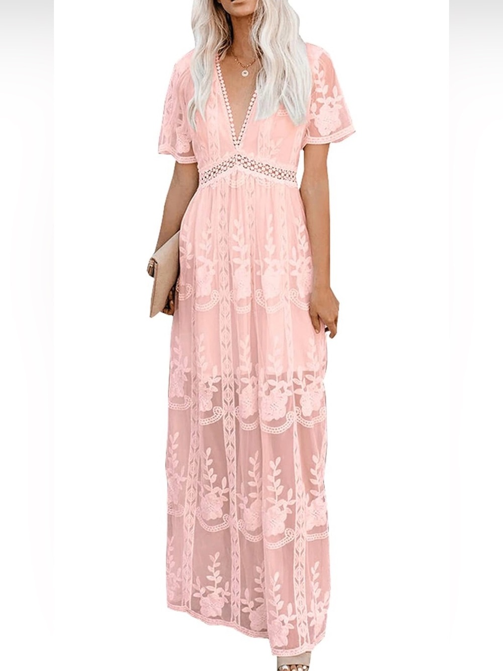 Beautiful Romantic Lace Maxi Dress
